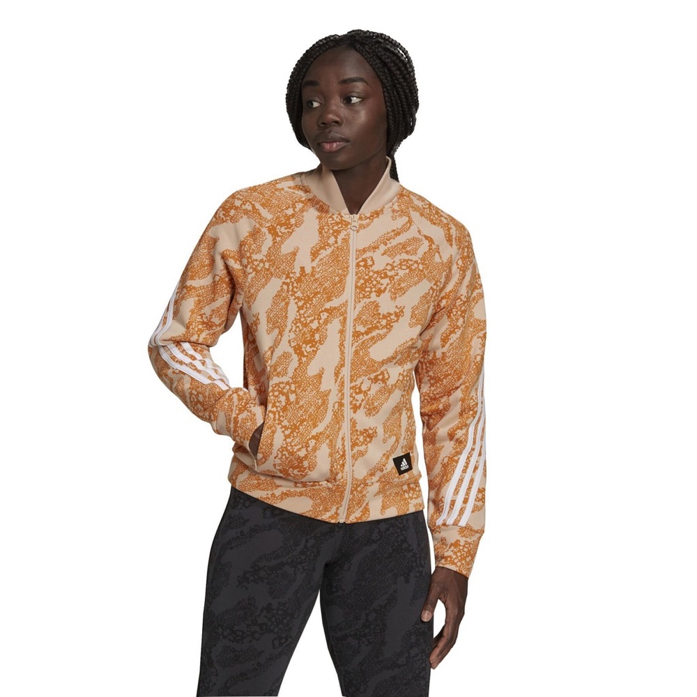 Adidas Orange Bomber Jacket Vibrant Style